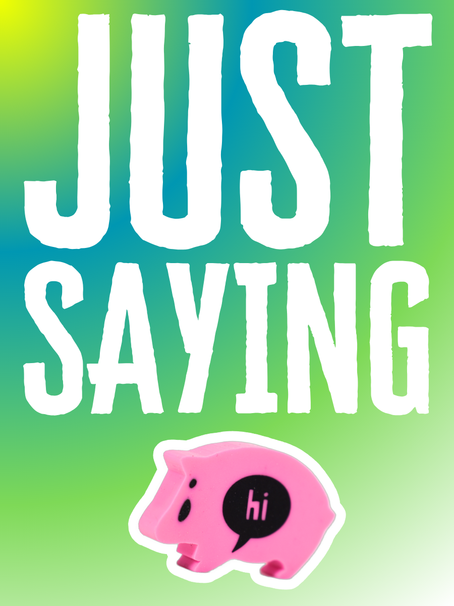 just saying hi card