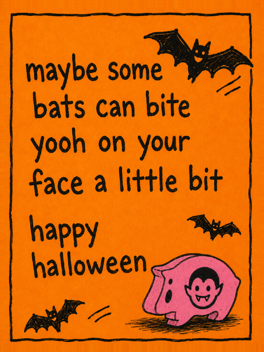 happy halloween bats card