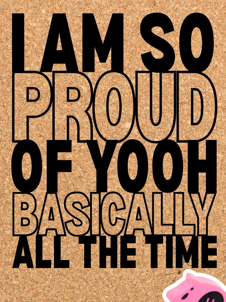 i am so proud of yooh all the time card