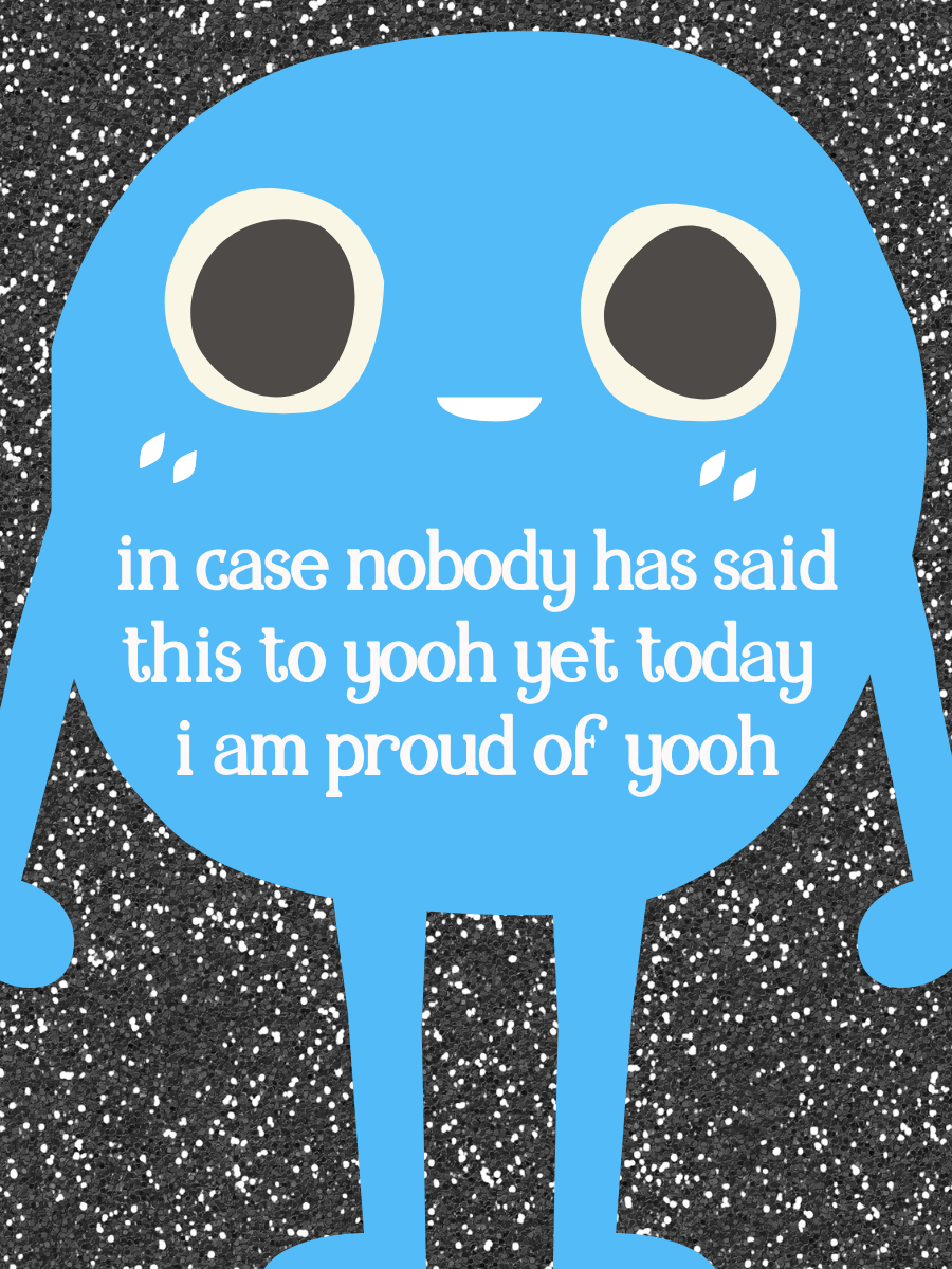 in case nobody has said so today i am proud of yooh card