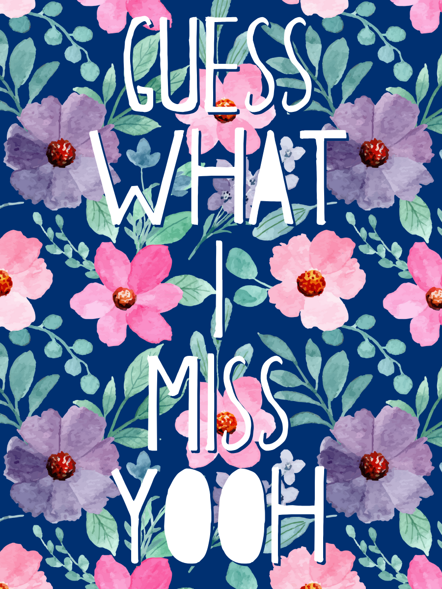 guess what i miss yooh card