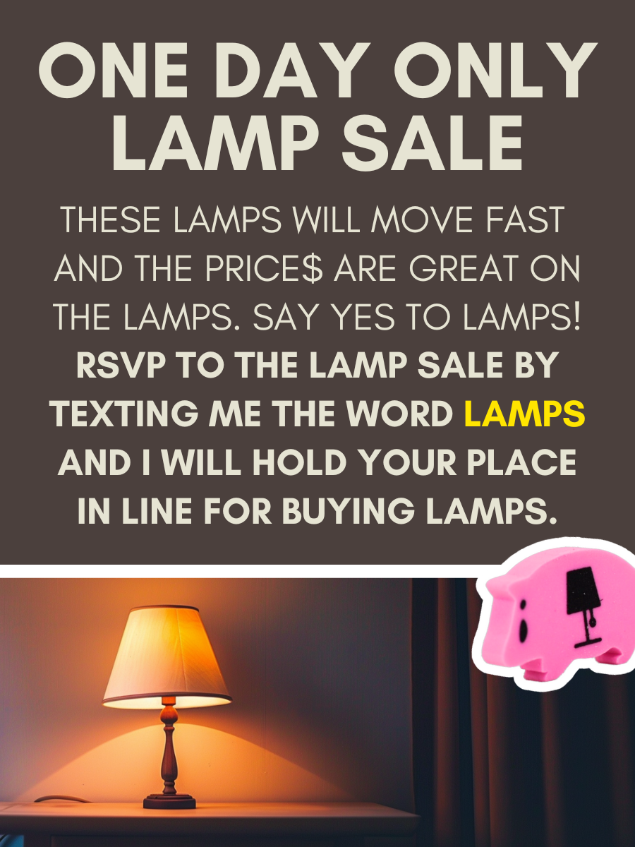 lamp sale invitation card