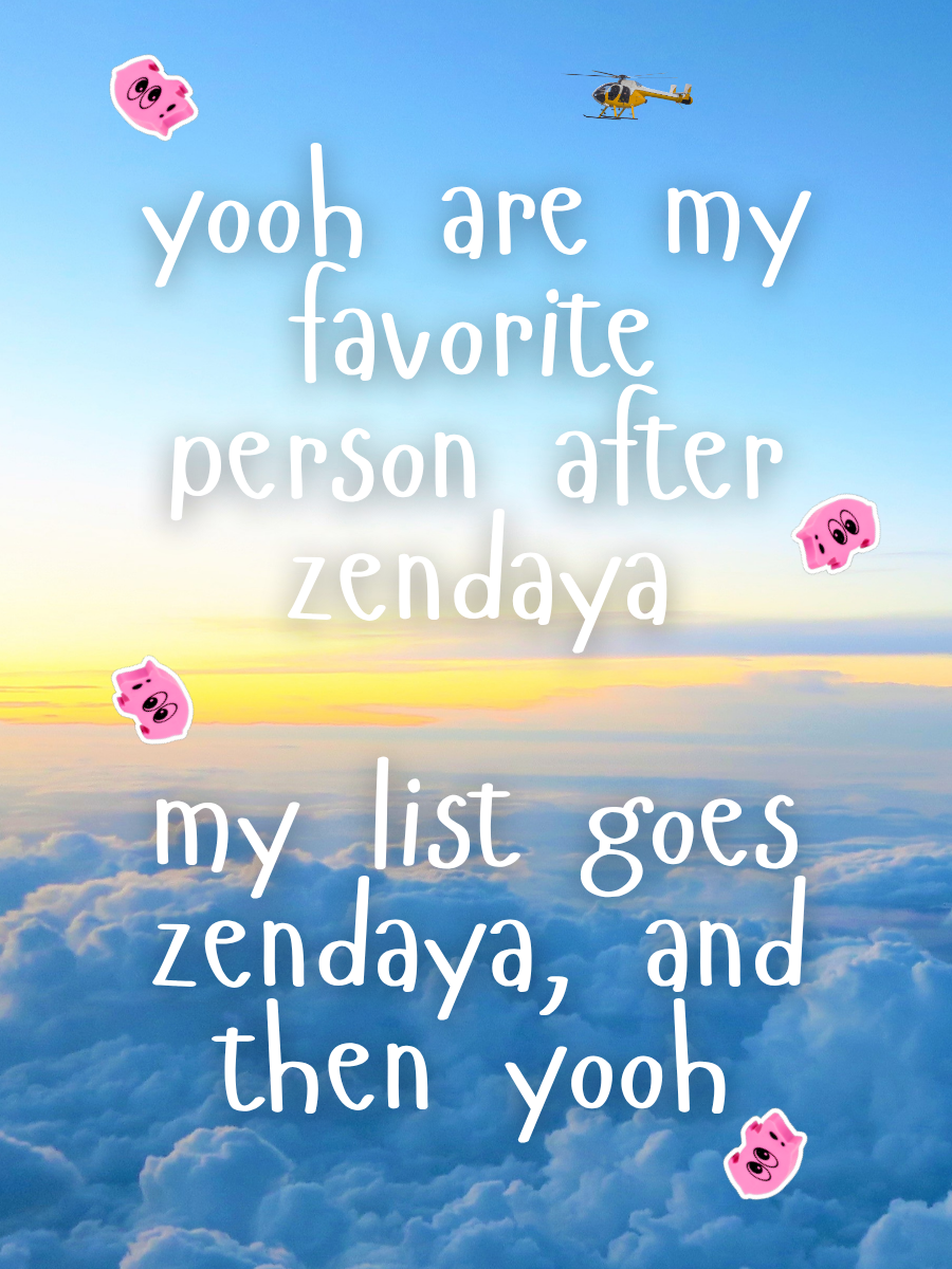 yooh are my favorite person after zendaya card