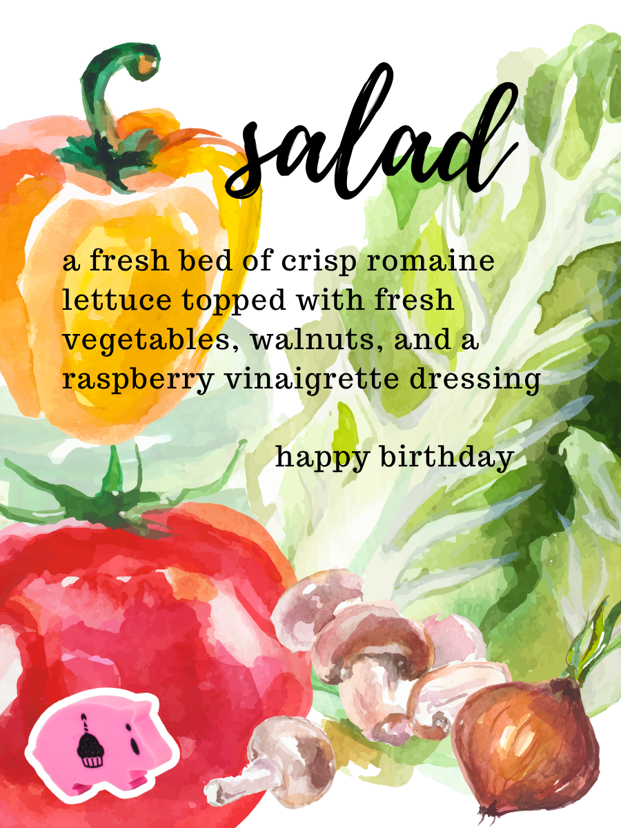 happy birthday salad card
