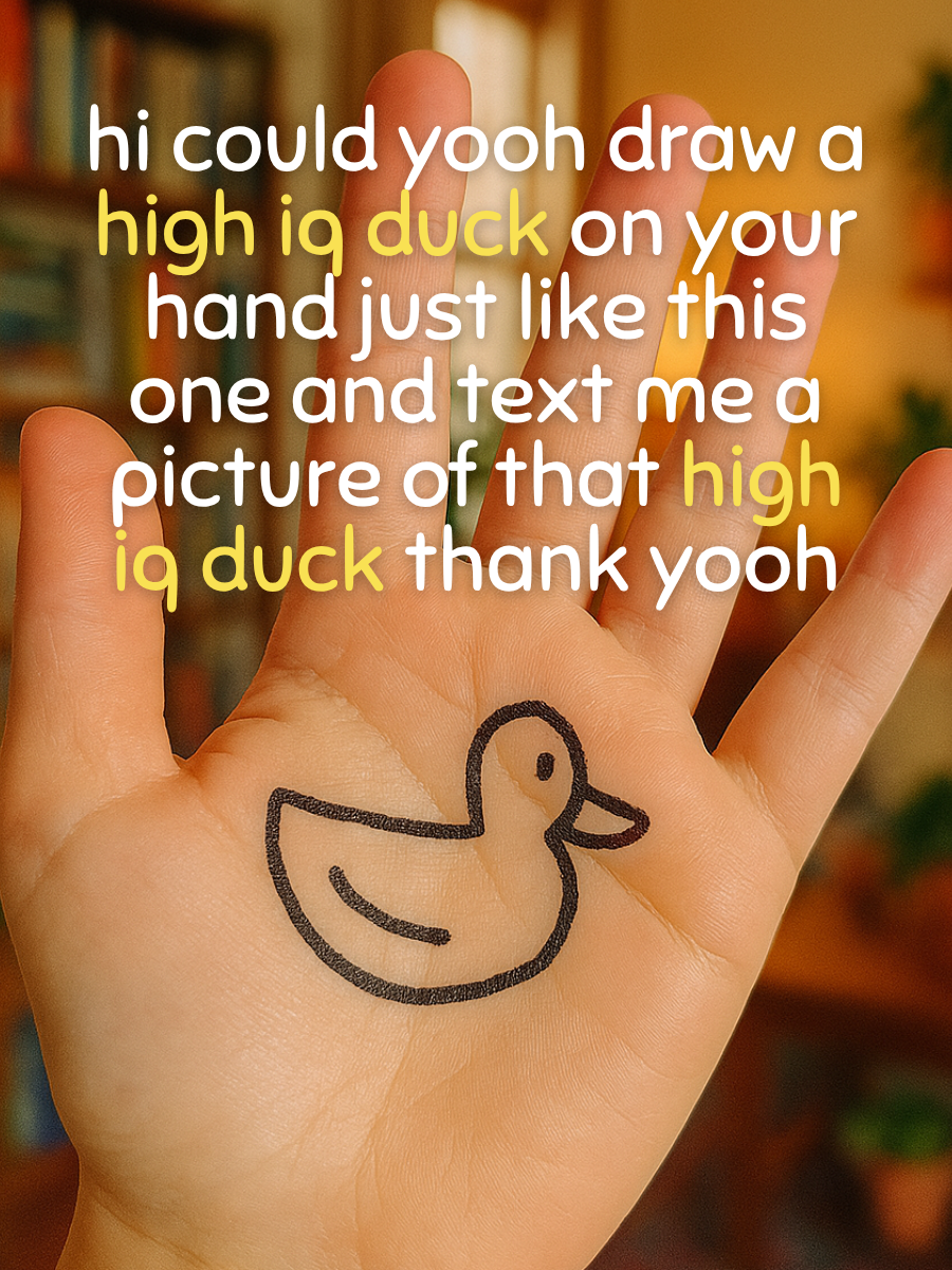 draw me a high iq duck card