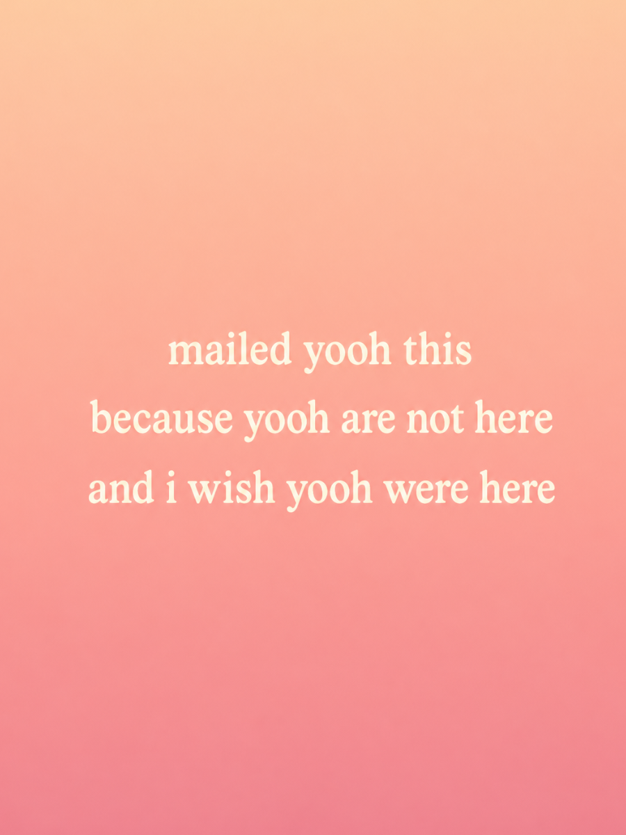 mailed yooh this because i wish yooh were here card